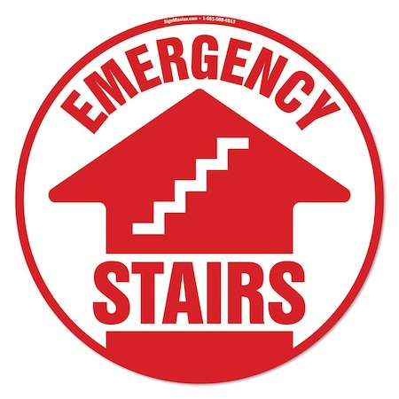 Emergency Stairs 16in Non-Slip Floor Marker, 3PK